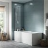 Concerto P Shaped Small Shower Bath - 1500mm with Screen + Panel 1 Concerto P Shaped Small Shower Bath - 1500mm with Screen + Panel -Bathroom Baths Shop 15CERTPLH P