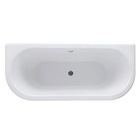 Nuie 1700 Double Ended Back to Wall Roll Top Bath inc. Chrome Legs 4 Nuie 1700 Double Ended Back to Wall Roll Top Bath inc. Chrome Legs - Image 2