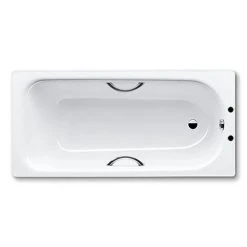 Kaldewei Eurowa 1700 x 700mm 2TH Steel Enamel Bath with Twin Grips & Anti Slip