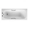Roca Carla 1700 x 700mm 2TH Steel Enamel Bath with Grips & Anti-Slip Base -Bathroom Baths Shop 2374L3000PACK N L 670