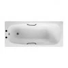Roca Carla 1700 x 700mm 2TH Steel Enamel Bath with Grips -Bathroom Baths Shop 2374M3000PACK N L 670