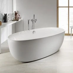 Roca Virginia Acrylic Freestanding Bath with Waste & Overflow (1700 x 800mm)