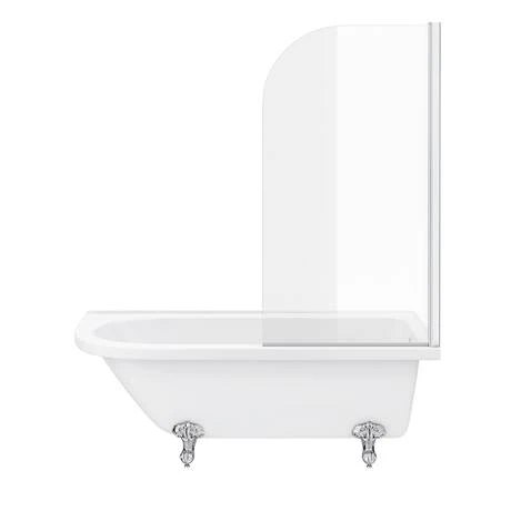 Appleby 1700 Roll Top Shower Bath with Screen + Chrome Leg Set 6 Appleby 1700 Roll Top Shower Bath with Screen + Chrome Leg Set - Image 5