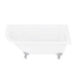 Appleby 1550 Roll Top Shower Bath + Chrome Leg Set -Bathroom Baths Shop AP1550B n d2 460