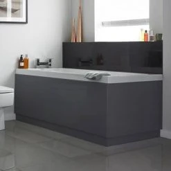 Apollo2 Single Ended Bath + Gloss Grey Panels 7 Apollo2 Single Ended Bath + Gloss Grey Panels -Bathroom Baths Shop APGYSE n d1 460