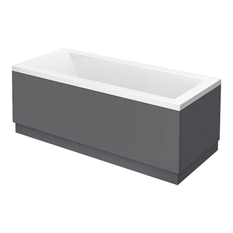 Apollo2 Single Ended Bath + Gloss Grey Panels 3 Apollo2 Single Ended Bath + Gloss Grey Panels