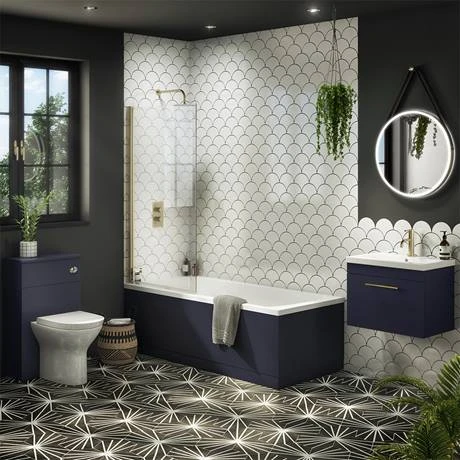 Arezzo Matt Blue Front Bath Panel - 1800mm 4 Arezzo Matt Blue Front Bath Panel - 1800mm - Image 2