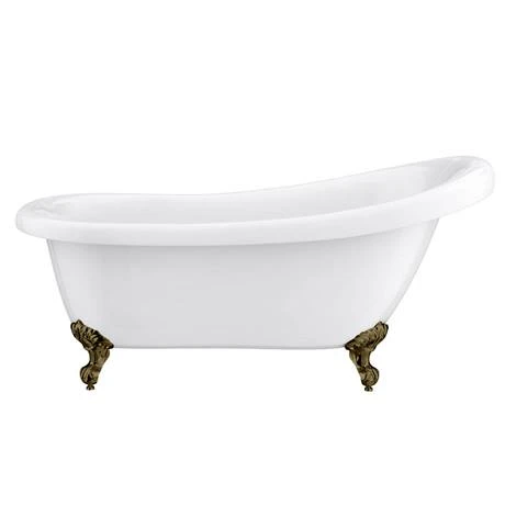 Astoria 1550 Roll Top Slipper Bath + Antique Brass Leg Set 4 Astoria 1550 Roll Top Slipper Bath + Antique Brass Leg Set - Image 2