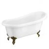 Astoria 1550 Roll Top Slipper Bath + Antique Brass Leg Set 2 Astoria 1550 Roll Top Slipper Bath + Antique Brass Leg Set -Bathroom Baths Shop AST1550AB lrg01 670