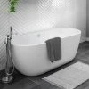 Arezzo Freestanding Modern Bath - 1415 x 745mm 1 Arezzo Freestanding Modern Bath - 1415 x 745mm -Bathroom Baths Shop AZ14FSB p