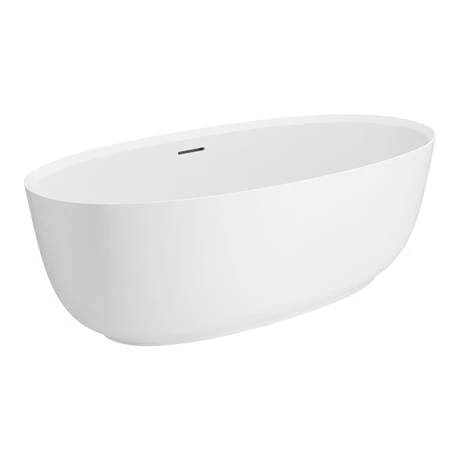 Arezzo 1700 x 800 Matt White Solid Stone Modern Double Ended Bath 6 Arezzo 1700 x 800 Matt White Solid Stone Modern Double Ended Bath - Image 4