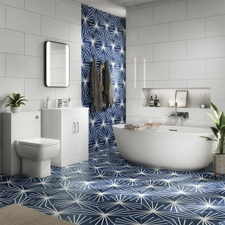 Arezzo 1700 x 800 Matt White Solid Stone Modern Double Ended Bath 8 Arezzo 1700 x 800 Matt White Solid Stone Modern Double Ended Bath - Image 6