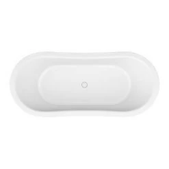 Arezzo 1690 x 750 Matt White Solid Stone Traditional Roll Top Slipper Bath -Bathroom Baths Shop AZ175SBA n d1 460