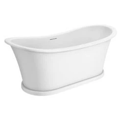 Arezzo 1690 x 750 Matt White Solid Stone Traditional Roll Top Slipper Bath -Bathroom Baths Shop AZ175SBA D2 460