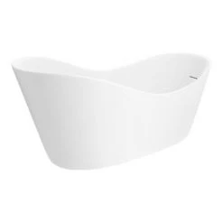 Arezzo 1700 x 750 Matt White Solid Stone Modern Slipper Bath 11 Arezzo 1700 x 750 Matt White Solid Stone Modern Slipper Bath -Bathroom Baths Shop AZ175SLW d3 460