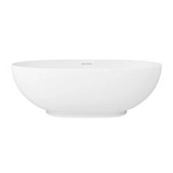 Arezzo 1690 x 800 Matt White Solid Stone Curved Double Ended Bath 11 Arezzo 1690 x 800 Matt White Solid Stone Curved Double Ended Bath -Bathroom Baths Shop AZ17SBA n d3 460