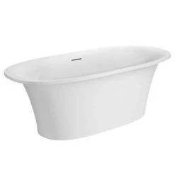 Arezzo 1690 x 750 Matt White Solid Stone Modern Roll Top Bath -Bathroom Baths Shop AZ17SBB D2 460