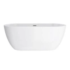 Arezzo Freestanding Modern Bath with Chrome Waste -Bathroom Baths Shop AZBTHC d4 460
