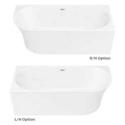 Arezzo 1700 x 750 Modern Curved Corner Bath 10 Arezzo 1700 x 750 Modern Curved Corner Bath -Bathroom Baths Shop AZC17 n d2 460