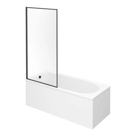 Arezzo Black Framed Fixed Round Single Ended Shower Bath 7 Arezzo Black Framed Fixed Round Single Ended Shower Bath - Image 5
