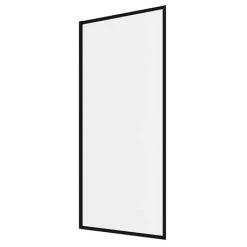 Arezzo Black Framed Fixed Square Single Ended Shower Bath -Bathroom Baths Shop AZFSB d2 460