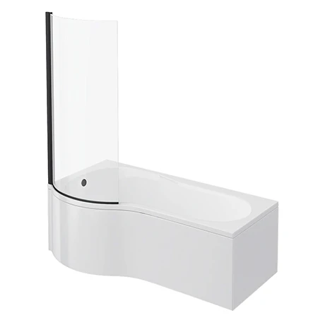 Arezzo P-Shaped Shower Bath (1700mm with Screen + Front Panel) 3 Arezzo P-Shaped Shower Bath (1700mm with Screen + Front Panel)
