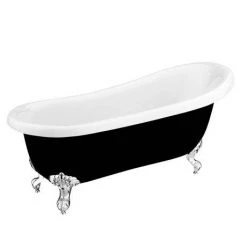 Astoria Black 1710 Roll Top Slipper Bath w. Ball + Claw Leg Set -Bathroom Baths Shop Astoria Black 1710 Roll Top Slipper Bath n d1 460