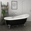 Astoria Black 1710 Roll Top Slipper Bath w. Ball + Claw Leg Set 2 Astoria Black 1710 Roll Top Slipper Bath w. Ball + Claw Leg Set -Bathroom Baths Shop Astoria Black 1710 Roll Top Slipper Bath n p