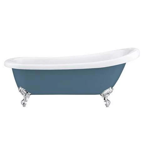 Astoria Blue 1710 Roll Top Slipper Bath w. Ball + Claw Leg Set 4 Astoria Blue 1710 Roll Top Slipper Bath w. Ball + Claw Leg Set - Image 2
