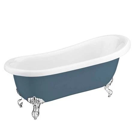 Astoria Blue 1710 Roll Top Slipper Bath w. Ball + Claw Leg Set 8 Astoria Blue 1710 Roll Top Slipper Bath w. Ball + Claw Leg Set - Image 6