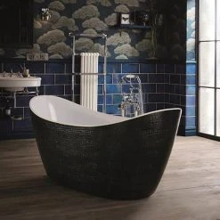 Heritage Alderley Croc Skin Effect Freestanding Acrylic Bath (1730 x 730mm) -Bathroom Baths Shop BALFS00CRC D1 460
