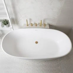 BagnoDesign Koy Bagnoquartz Stone Freestanding Bath -Bathroom Baths Shop BDB KOY 860 WS D4 460