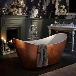 Heritage Hylton Freestanding Acrylic Bath (1730 x 730mm) - Copper Effect -Bathroom Baths Shop BHYFS00COP D2 460