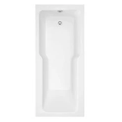 Bordo Single Ended Bath 1700 x 750mm with Hinged Square Bath Screen -Bathroom Baths Shop BRB17SQ3 d3 460 1