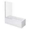 Bordo Single Ended Bath 1700 x 750mm with Hinged Square Bath Screen -Bathroom Baths Shop BRB17SQ3 lrg 670