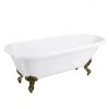 Bromley 1780 Single Ended Roll Top Bath + Antique Brass Leg Set -Bathroom Baths Shop BROM1780AB l 670