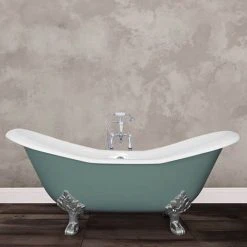 Hurlingham Banburgh Large Cast Iron Roll Top Bath (1825x780mm) with Feet -Bathroom Baths Shop Banburgh Large D3 460