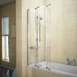 Banbury Round Single Ended Bath with Bi-Fold Screen -Bathroom Baths Shop Banbury Bath Bi Fold Screen d3 460