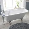 Nuie Berkshire 1700 x 750mm Single Ended Roll Top Bath inc. Chrome Legs