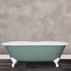 Hurlingham Bisley Cast Iron Roll Top Bath (1690x750mm) with Feet -Bathroom Baths Shop Bisley D3N 460