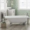 Bromley 1470 Small Single Ended Roll Top Bath + Chrome Legs