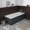 Chatsworth Graphite 1700 x 700 Single Ended Bath + Panels 2 Chatsworth Graphite 1700 x 700 Single Ended Bath + Panels -Bathroom Baths Shop CH17BLK prod
