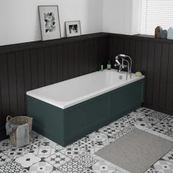 Chatsworth 1700 x 700 Single Ended Bath + Green Panels