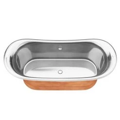 Trafalgar Copper 1700 x 710mm Double Ended Slipper Roll Top Bath Tub (Nickel Inside) 9 Trafalgar Copper 1700 x 710mm Double Ended Slipper Roll Top Bath Tub (Nickel Inside) -Bathroom Baths Shop COPD317 n d3 460