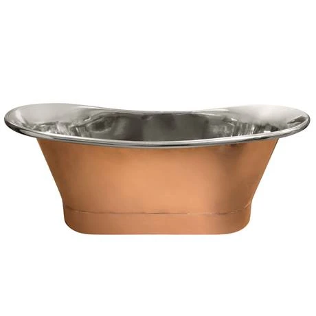 Trafalgar Copper 1700 x 710mm Double Ended Slipper Roll Top Bath Tub (Nickel Inside) 4 Trafalgar Copper 1700 x 710mm Double Ended Slipper Roll Top Bath Tub (Nickel Inside) - Image 2