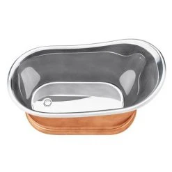 Trafalgar Copper 1500 x 787mm Slipper Roll Top Bath Tub (Nickel Inside) 9 Trafalgar Copper 1500 x 787mm Slipper Roll Top Bath Tub (Nickel Inside) -Bathroom Baths Shop COPS315 d2 460