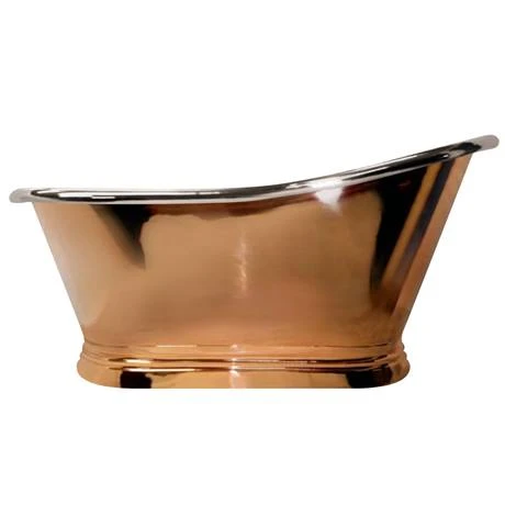 Trafalgar Copper 1500 x 787mm Slipper Roll Top Bath Tub (Nickel Inside) 4 Trafalgar Copper 1500 x 787mm Slipper Roll Top Bath Tub (Nickel Inside) - Image 2