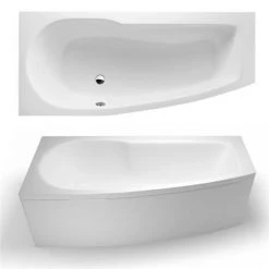 Cleargreen - EcoCurve 1700 x 750 Shower Bath with Front Panel & Bathscreen 7 Cleargreen - EcoCurve 1700 x 750 Shower Bath with Front Panel & Bathscreen -Bathroom Baths Shop Cleargreen EcoCurve 1700 x 750 Shower Bath with Front Panel Bathscreen d2 375