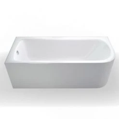 Cleargreen Viride Offset 170cm x 75cm Single Ended Bath + Panel -Bathroom Baths Shop Cleargreen Viride offset 170cm x 75cm single ended bath with panel d1 460