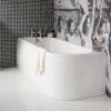 Cleargreen Viride Offset 170cm x 75cm Single Ended Bath + Panel -Bathroom Baths Shop Cleargreen Viride offset 170cm x 75cm single ended bath with panel prod